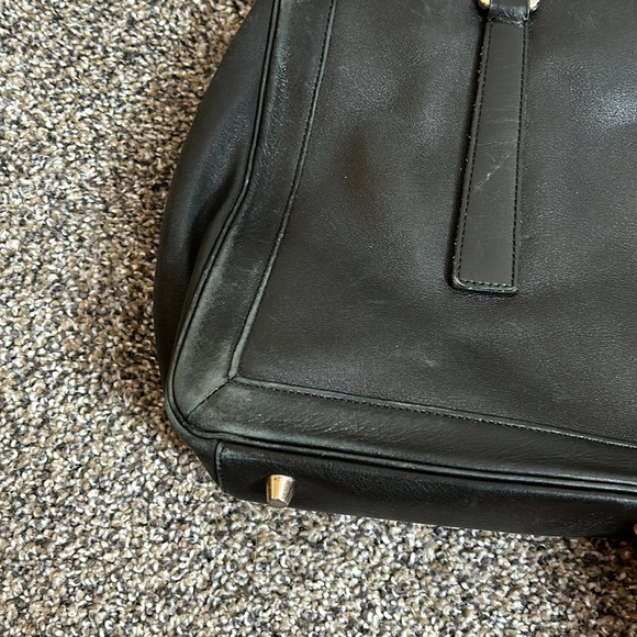 Vintage Coach Black Leather Bonnie Legacy Zip Large Shoulder Bag Y2K - Picture 9 of 14